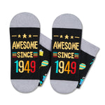 75th Birthday Socks Gifts Ideas - 1949 Birthday Gifts for Older Men, Best Gifts for 75 Year Old Woman