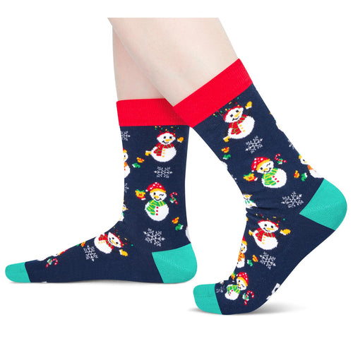 Christmas Gifts Stocking Socks For Men Women - Secret Santa Socks Xmas Stocking Stuffers for Wife Husband, Snowman Socks For Mon Dad