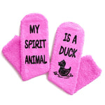 Duck Socks for Women Duck Socks Girls Fuzzy Socks, Funny Duck Gifts for Duck Lovers Duck Gifts