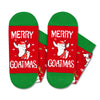 Christmas Gifts for Men Women - Red Christmas Stockings Secret Santa Socks Xmas Stocking Stuffers for Goat Lovers Goat Gifts