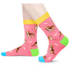 Funny Beagles Socks for Girls - Crazy Beagles Gifts Silly Fun Weird Gifts In Pink