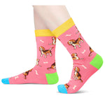 Funny Beagles Socks for Girls - Crazy Beagles Gifts Silly Fun Weird Gifts In Pink