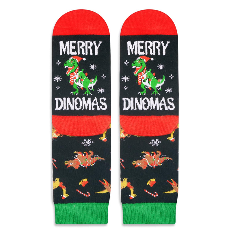 Christmas Gifts Stocking Socks for Teen Boys Girls - Dinosaur Socks Xmas Stocking Stuffers Age 6-9