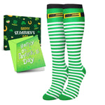 HAPPYPOP St. Patrick's Day Socks for Women Men - Irish Socks, Knee High Shamrock Green Socks, St Patricks Day Gifts