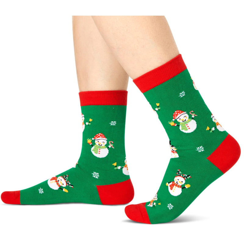 Christmas Gifts Stocking Socks for Women - Secret Santa Socks Xmas Stocking with Greeting Card for Teens, Christmas Stocking 4 Pack