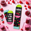 Funny Cherry Gifts for Women Girls - Cute Cherry Socks for Cherry Lovers, Valentine's Day Fruit Gifts, Novelty Fruit Socks for Teen Girls