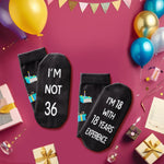 36th Years Old Birthday Gifts for Men - Socks for 36 Year Olds, 36th Birthday Socks, Gift Ideas for 36 Year Old Man Woman