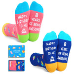 8th Birthday Gifts Ideas Socks - Gifts for Eight Year Old Girls Boys, Gifts for Girls Boys Age 8, Presents for 8 Year Olds 2 Pack