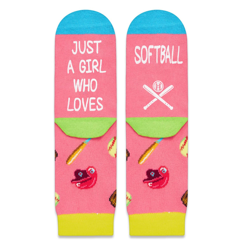 Softball Gifts For Girls Kids - Gifts For Softball Players Lovers Team, Softball Socks For Preteen Tween Girls Kids Stocking Stuffers