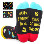 19th Birthday Gift Ideas Socks - 19th Birthday Gifts Socks for 19 Year Old Female Mlae, Gift Ideas for Teen Boys Girls