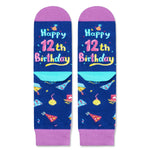 12th Birthday Gifts for Girls - Socks for Tween Girls Boys Age 12, 12 Yr Old Gift Ideas, Presents for 12 Year Old Kids, Birthday Gift Box with Greeting Card