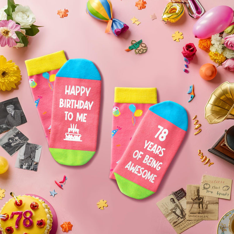 78th Birthday Gift Ideas for Women - Socks for Older Women over 78, Best Gifts for 78 Year Old, Old Lady Gifts for Women