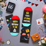 66th Birthday Gifts Ideas Socks - Cool Gifts for 66 Year Old Man Woman, Gifts for Men Women in Their 66s