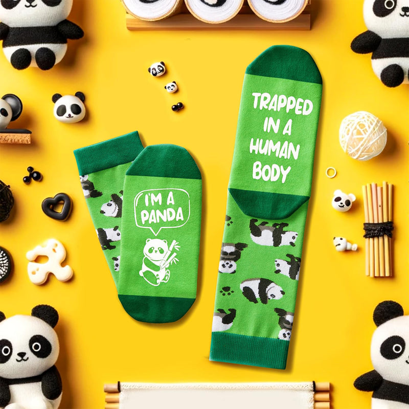 Funny Panda Gifts for Women Men Girls Boys, Fun Panda Socks Panda Bear Gifts Stocking Stuffers for Mom Dad