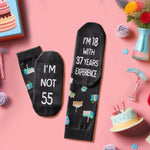 55th Years Old Birthday Gifts for Men - Socks for 55 Year Olds, Gift Ideas for 55 Year Old Man Woman, 55th Birthday Gifts