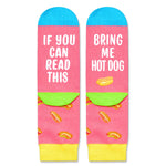 Crazy Socks for Kids - Boys Girls Socks Hot Dog Socks Hot Dog Gifts, If You Can Read This