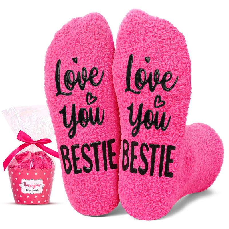 HAPPYPOP Bestie Gifts Ideas Socks for Women - Bestfriend Gifts Friendship Gifts, Bff Gifts, Friends Birthday Socks Sister