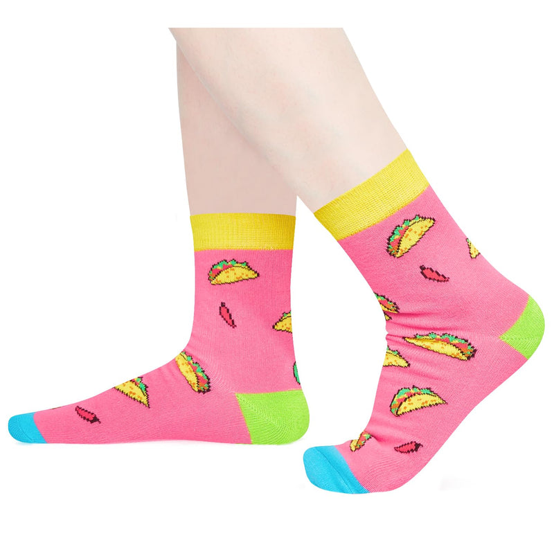 Taco Gifts for Boys Girls - Taco Socks Fun Socks for Kids 7-9 Years Old Taco Tuesday