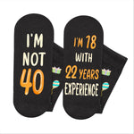 40th Years Old Birthday Gifts for Men - Socks for 40 Year Olds, Gift Ideas for 40 Year Old Man Woman, 40th Birthday Socks