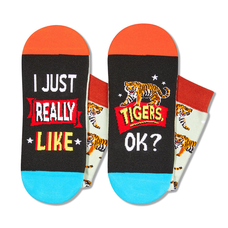 Funny Tiger Gifts for Women Men Mom Dad Teen Girls Boys, Fun Tiger Socks Animal Socks