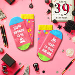 39th Birthday Gifts Ideas for Women - Socks for 39 Year Olds, 39th Birthday Gifts for Her Him, Best Gifts for 39 Year Old Woman Man