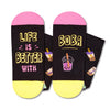 Boba Gifts for Women Men - Funny Christmas Gifts for Boba Lover Drinker, Cute Boba Socks Teens