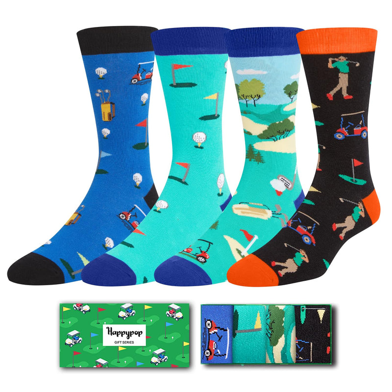 HAPPYPOP Cool Gifts For Golfers Men - Novelty Golf Socks For Men, Funny Golf Gifts For Women Men Unique, Golfing Socks Golf Presents Stocking Stuffers