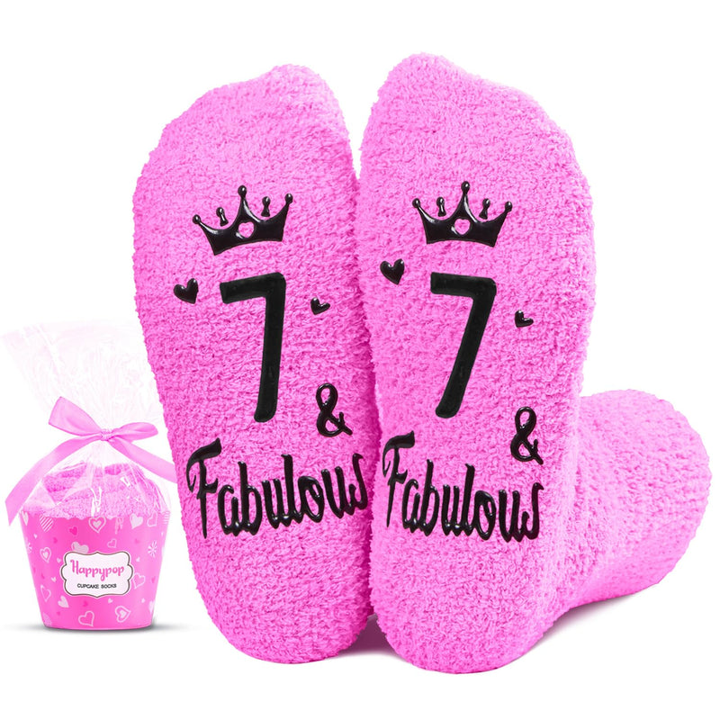 7th Birthday Gifts Ideas for Girls - Socks for Kids Age 7, Gifts for Seven Year Old Girls, Presents for 7 Year Old Girls