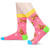 Funny Golden Retrievers Socks for Girls - Crazy Gifts Silly Fun Weird Gifts In Pink