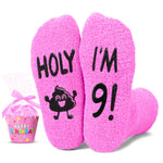 9th Birthday Gifts for Girls - Socks for Kids Age 9, Gift Ideas for Nine Year Old Girls, Presents for 9 Year Old Girls