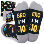 10 Year Old Birthday Gifts Ideas for Boys - Socks for Kids Age 10, Presents for 10 Year Old Tween Boys, Birthday Gift Box with Greeting Card