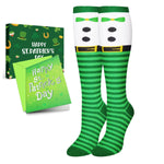 HAPPYPOP St. Patrick's Day Socks for Women Men - Shamrock Socks, Knee High Irish Green Socks, St Patricks Day Gifts