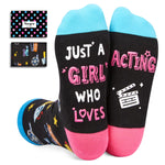 Theater Gifts for Women Girls Acting Gifts，Drama Gifts for Theatre Lovers, Funny Theater Socks