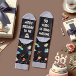 90th Birthday Gift Ideas for Men - Socks for 90th Birthday, Best Gifts for 90 Elderly Dad, 90 Year Old Gifts