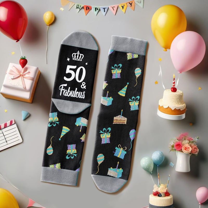 50th Birthday Gifts for Men - Socks for 50 Year Olds, 50th Birthday Socks, Gift Ideas for 50 Year Old Middle Aged Man Woman