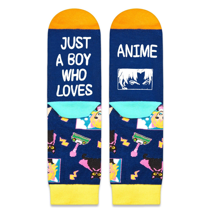 Anime Gifts for Teen Boys - Anime Lover Gifts, Anime Socks Anime Stuff Anime Merch, Kids Socks