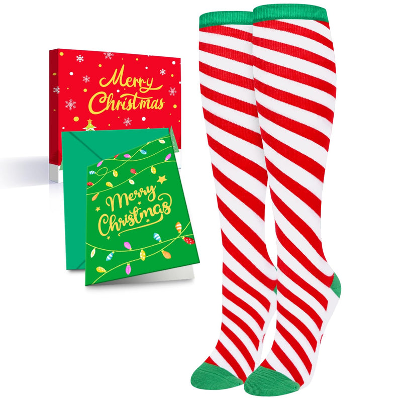 Candy Cane Socks Christmas Gifts - Christmas Socks Xmas Gifts Present Candy Cane Stocking Stuffers