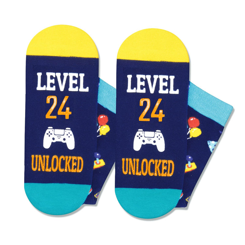 24th Birthday Gifts Socks Ideas - Socks for 24 Year Olds Women Men, Best Gifts for 24 Year Olds, 24th Birthday Socks