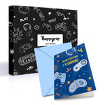 Gamer Gifts with Greeting Card for Teens Boys - Video Game Gifts, Gaming Socks for Adult, Kids 7-9 Years