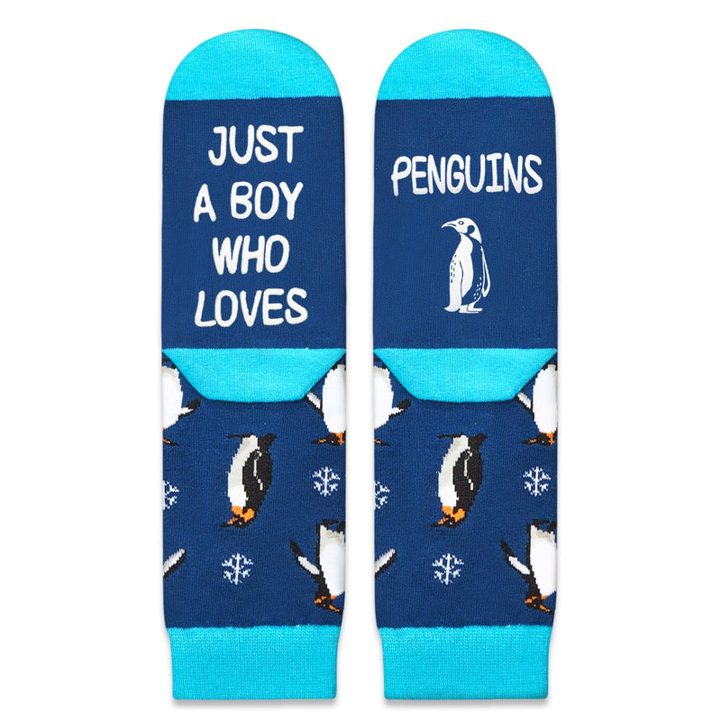 Penguin Gifts for Boys - Funny Crazy Ocean Socks Kids 7-9 Years, Penguin Socks Animal Socks