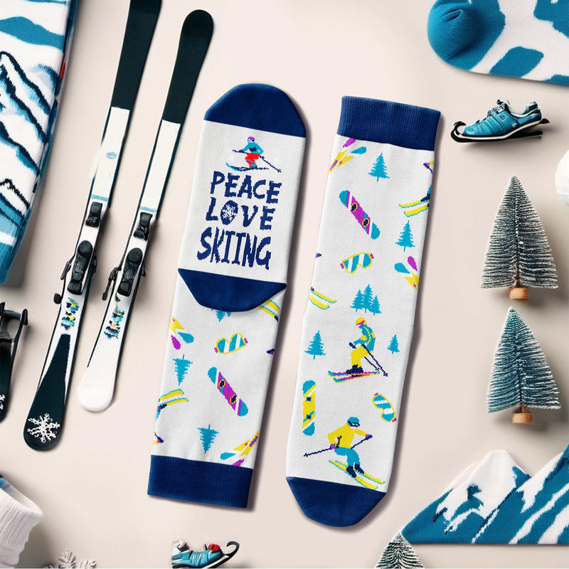 Skiing Gifts For Men Women - Ski Socks Skiing Socks Womens Mens, Snowboarding Youth Socks, Gifts For Skiers, Ski Gifts