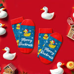 Christmas Gifts Stocking Socks for Men Women - Duck Socks Xmas Stocking Stuffers for Teens, Santa Socks for Christmas