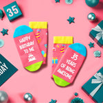 35th Birthday Gift Ideas Socks - Gifts for 35 Year Old Women Men, 35 Year Old Socks for Her Him