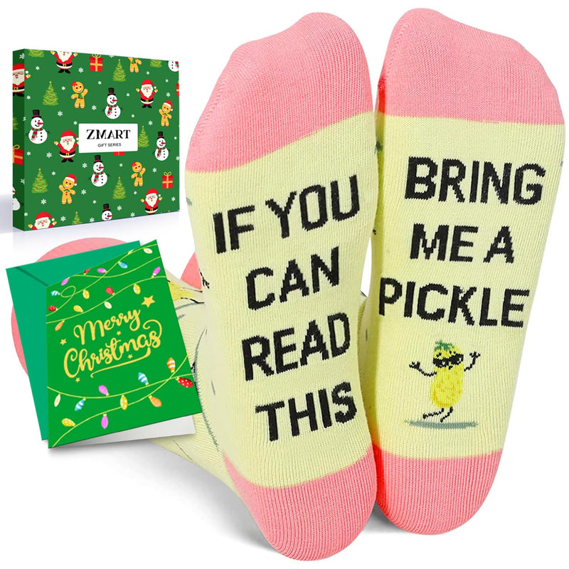 Funny Food Socks for Women - Pickle Ice Cream Hot Dog Gifts, Novelty Pickle Ice Cream Hot Dog Socks