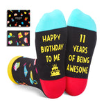 11th Birthday Gifts Ideas for Boys - Socks for Kids Age 11, Presents for 11 Year Old Tween Boys Girls, Eleven Year Old Gifts, Black