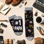 HAPPYPOP Best Dad Socks From Son Daughter - Funny Dad Socks Papa Socks, Dad Birthday Gifts, Great Gifts For Dad