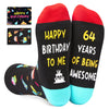 64th Birthday Gifts Ideas Socks - Cool Gifts for 64 Year Old Man Woman, Gifts for Men Women in Their 64s