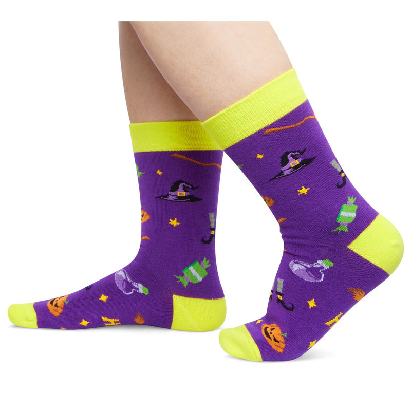 Halloween Socks Spooky Gifts For Boys Girls - Halloween Gifts for Kids 2-12 Years Old Witch Gifts Kids