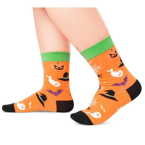 Halloween Socks Spooky Gifts For Boys Girls - Halloween Gifts for Kids 7-9 Years Old Witch Pumpkin Gifts