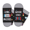 HAPPYPOP 14th Birthday Gifts Ideas for Boys - Socks for Boys Girls Age 14, Awesome Since 2011 Birthday Presents with Greeting Card